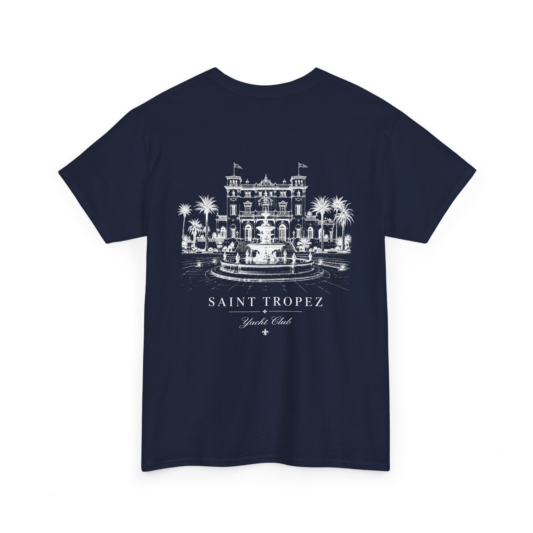 Resort Villa Tee — Vintage Palm Fountain Sketch T-Shirt