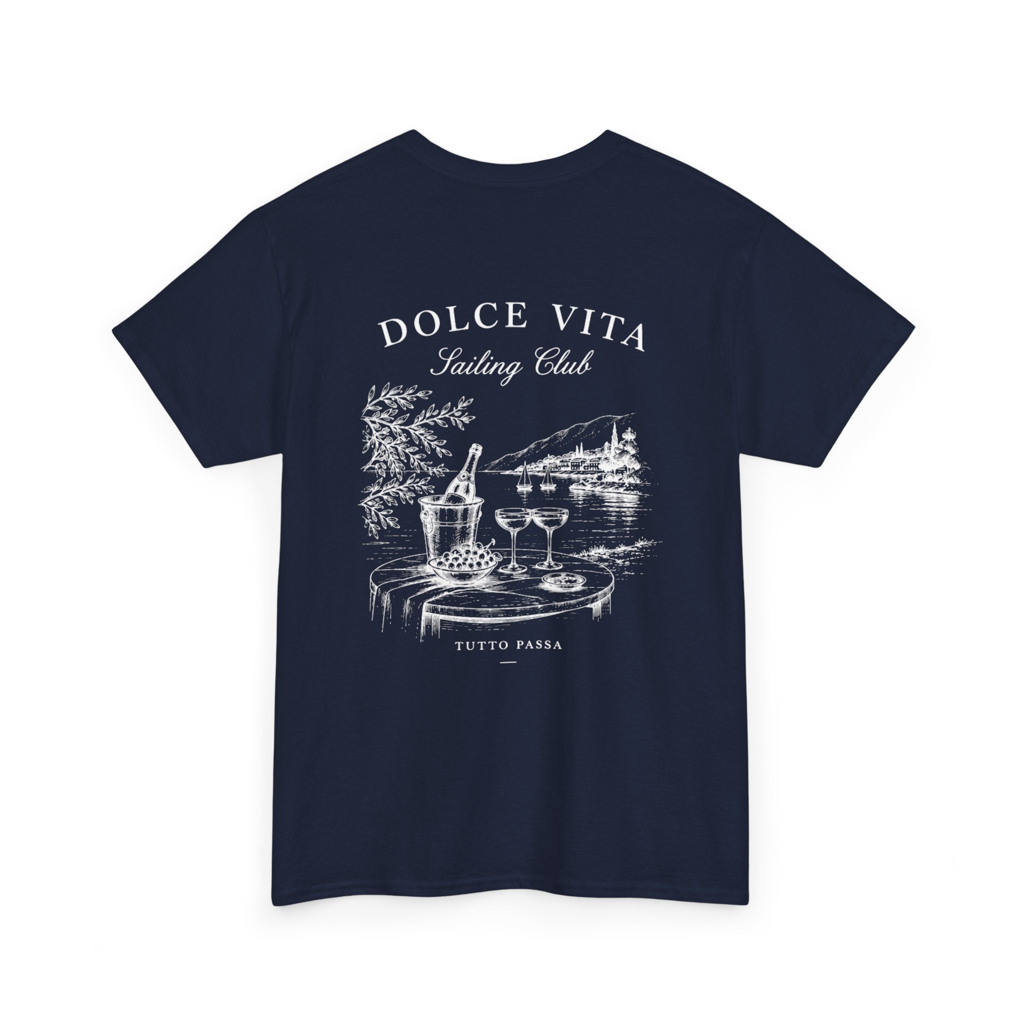 Dolce Vita Tee — Dolce Vita Sailing Club' Vintage Coastal Graphic T-Shirt