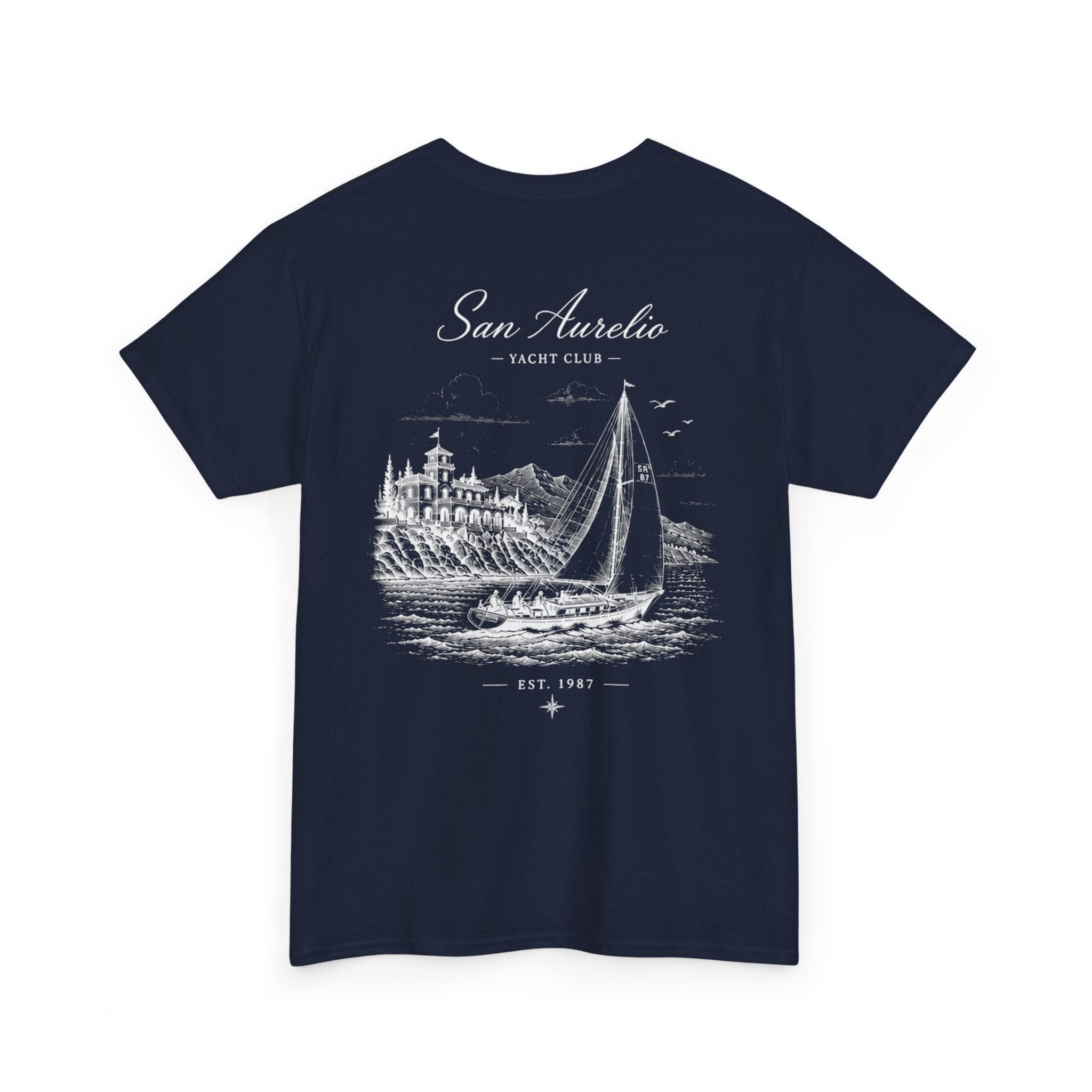 San Aurelio Yacht Club – Vintage Riviera Tee | Coastal Streetwear