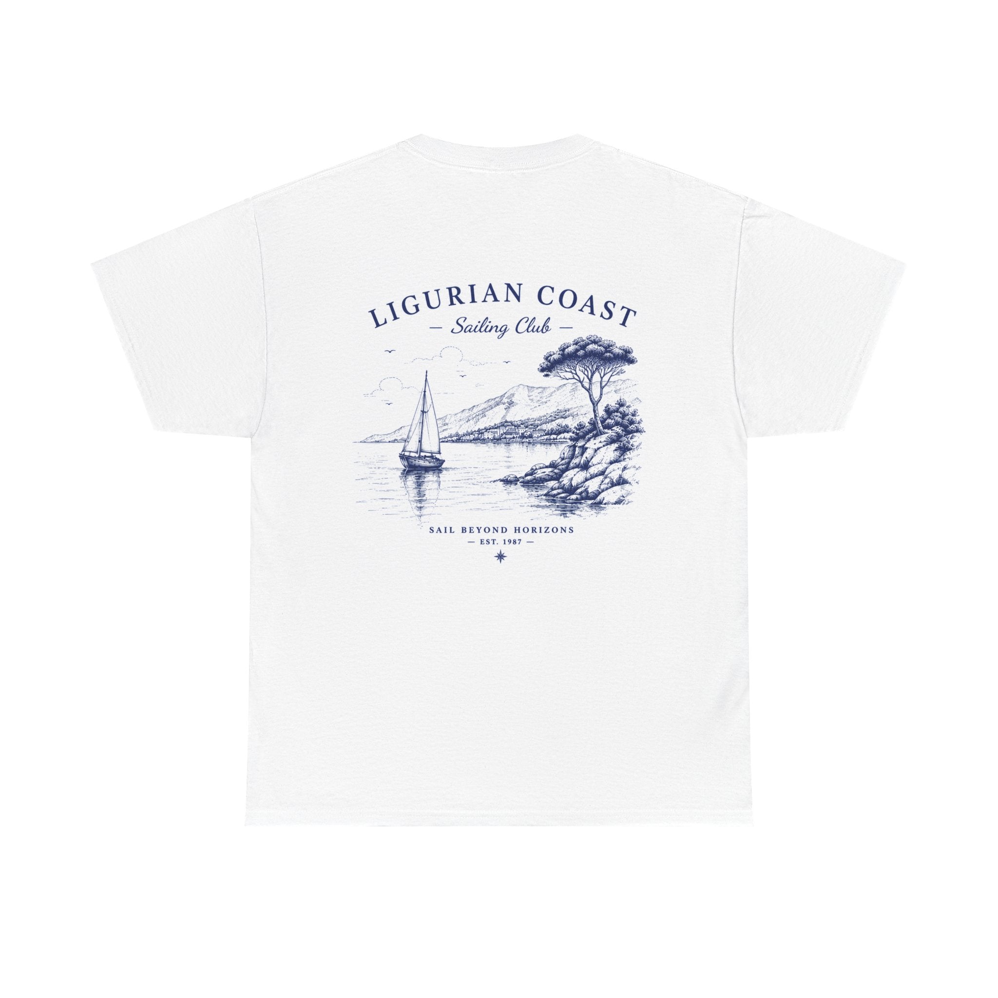 Ligurian Coast Sailing Club Tee — Nautical Sailboat Graphic T-Shirt