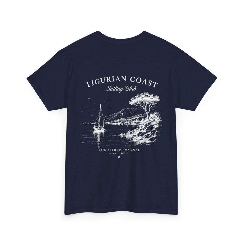 Ligurian Coast Sailing Club Tee — Nautical Sailboat Graphic T-Shirt
