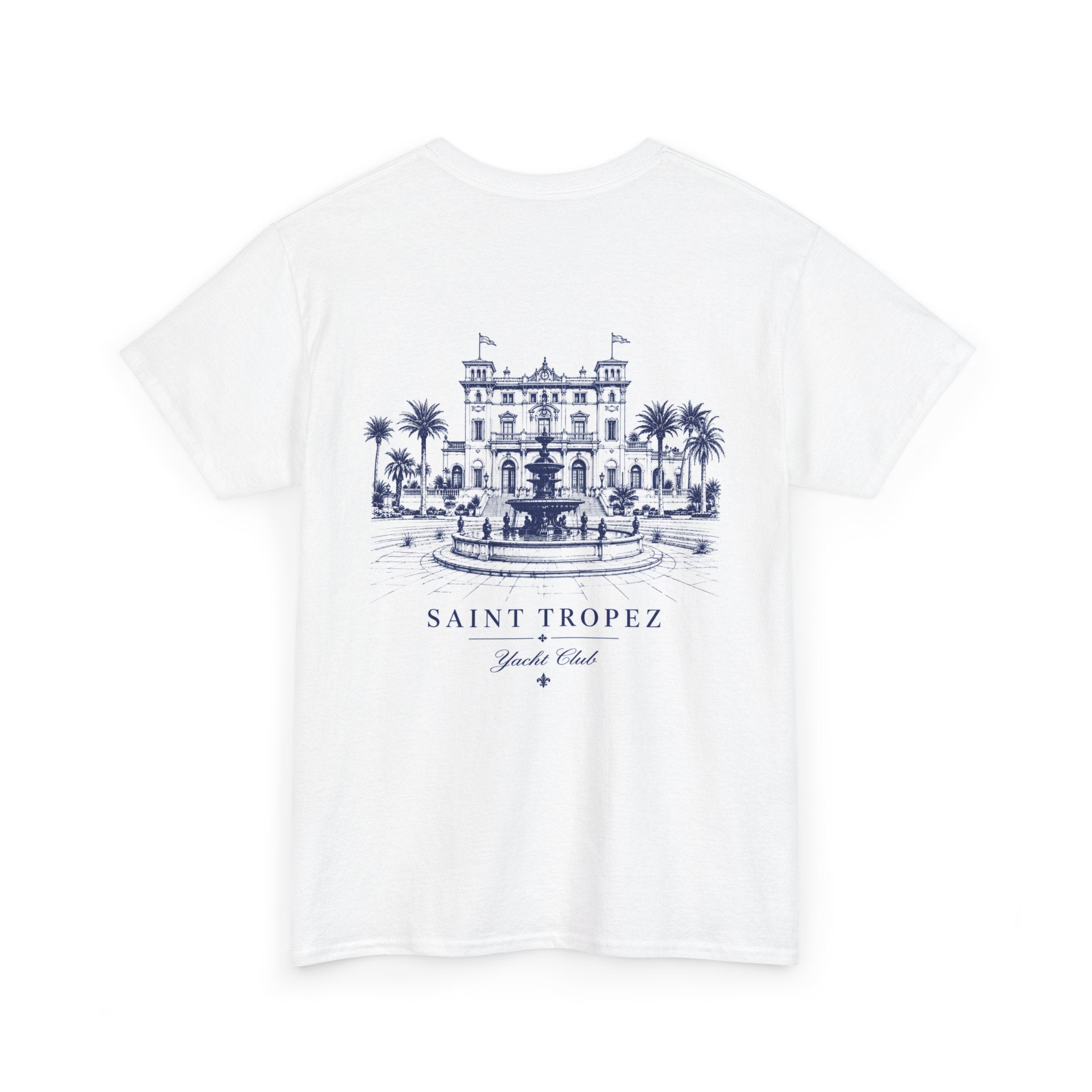 Resort Villa Tee — Vintage Palm Fountain Sketch T-Shirt