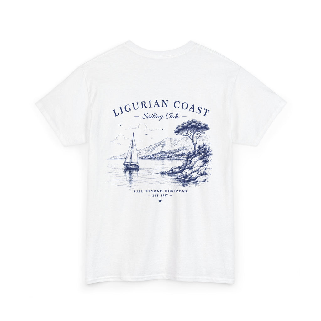 Ligurian Coast Sailing Club Tee — Nautical Sailboat Graphic T-Shirt