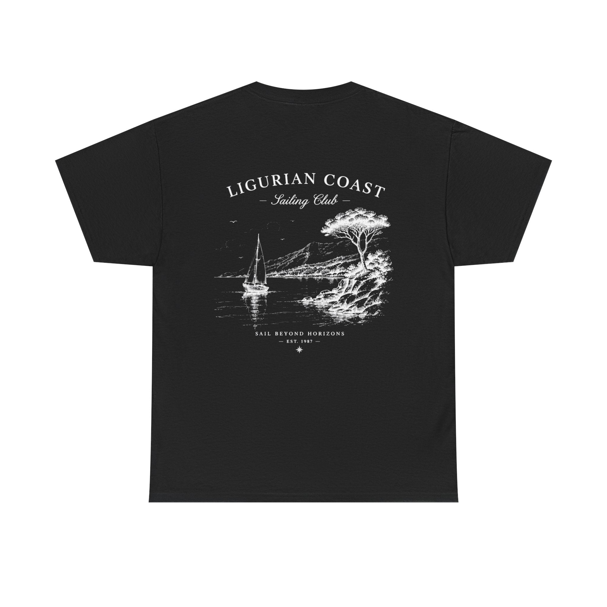 Ligurian Coast Sailing Club Tee — Nautical Sailboat Graphic T-Shirt