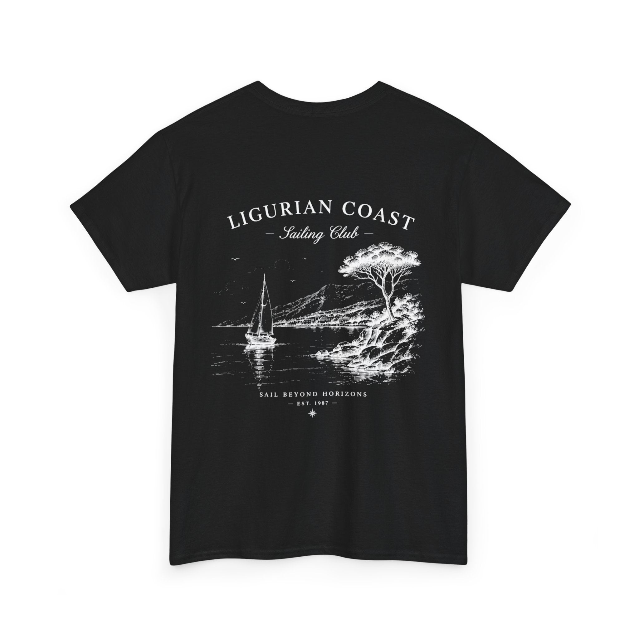 Ligurian Coast Sailing Club Tee — Nautical Sailboat Graphic T-Shirt