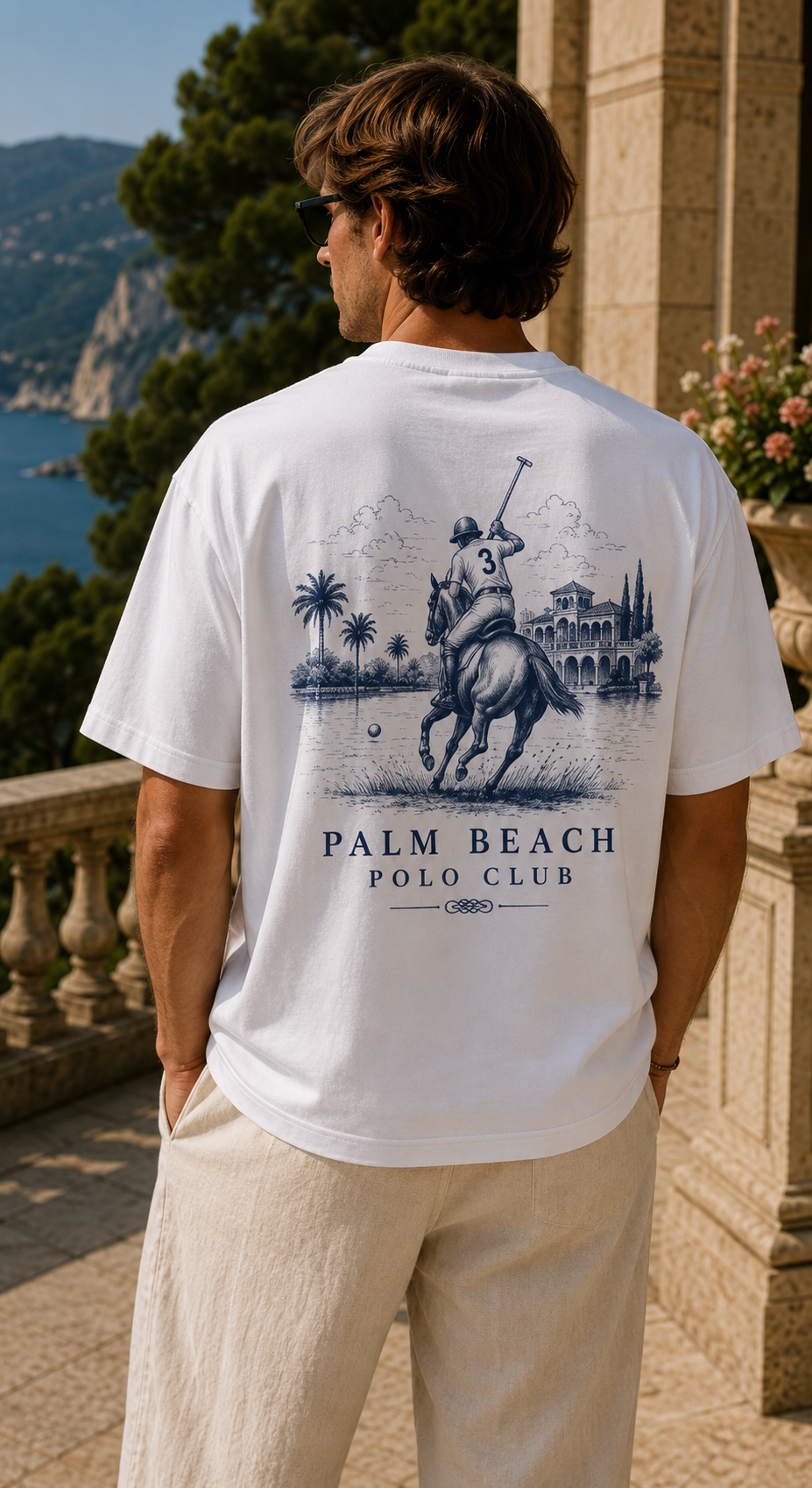 Palm Beach Polo Club Tee — Vintage Polo Rider Graphic Tee