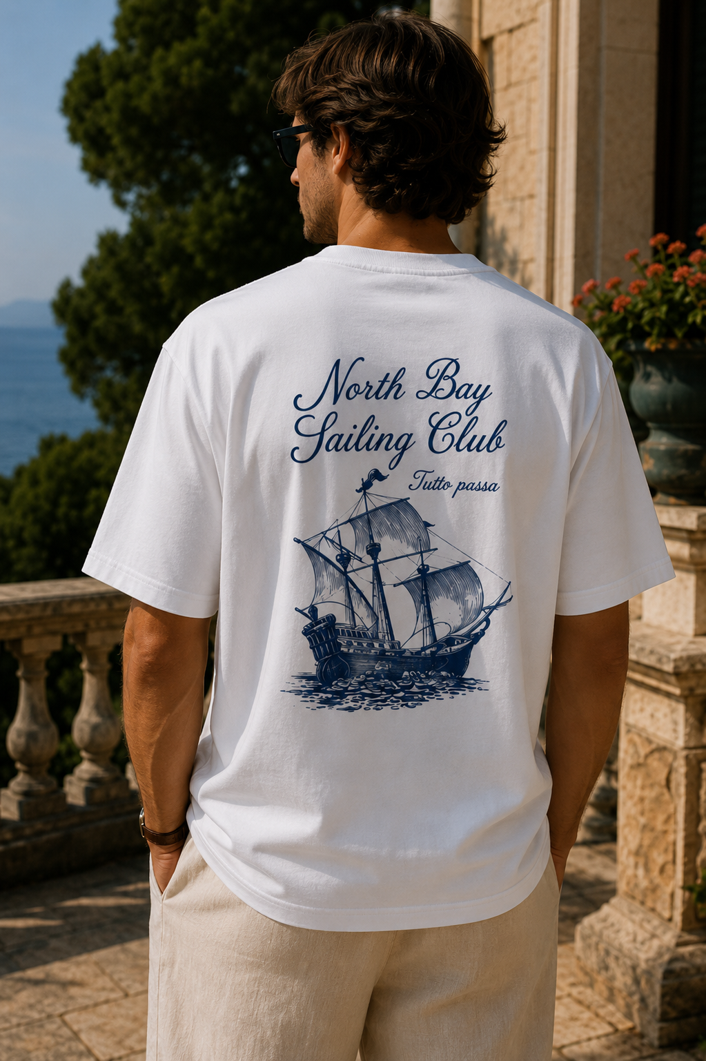 Sailing Club T-Shirt — North Bay Sailing Club Vintage Ship Graphic