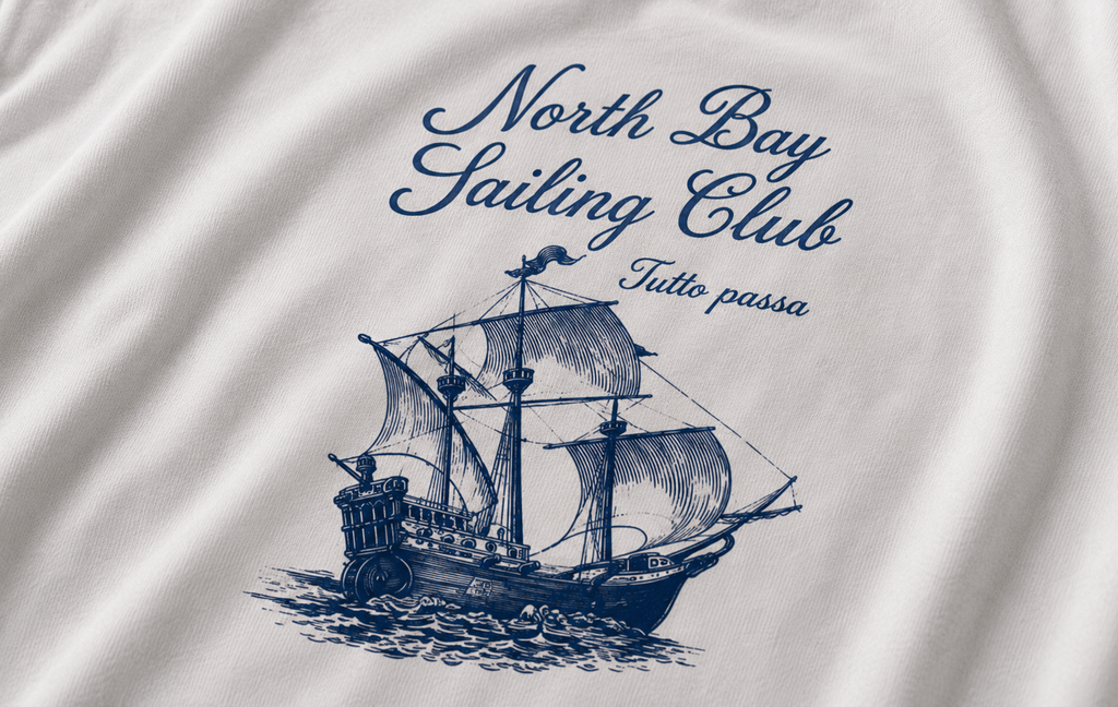 Sailing Club T-Shirt — North Bay Sailing Club Vintage Ship Graphic