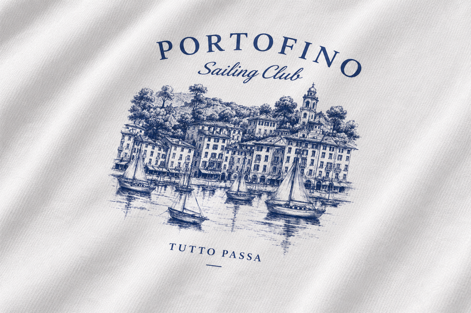 Portofino Sailing Club Tee – Vintage Harbor Graphic T-Shirt