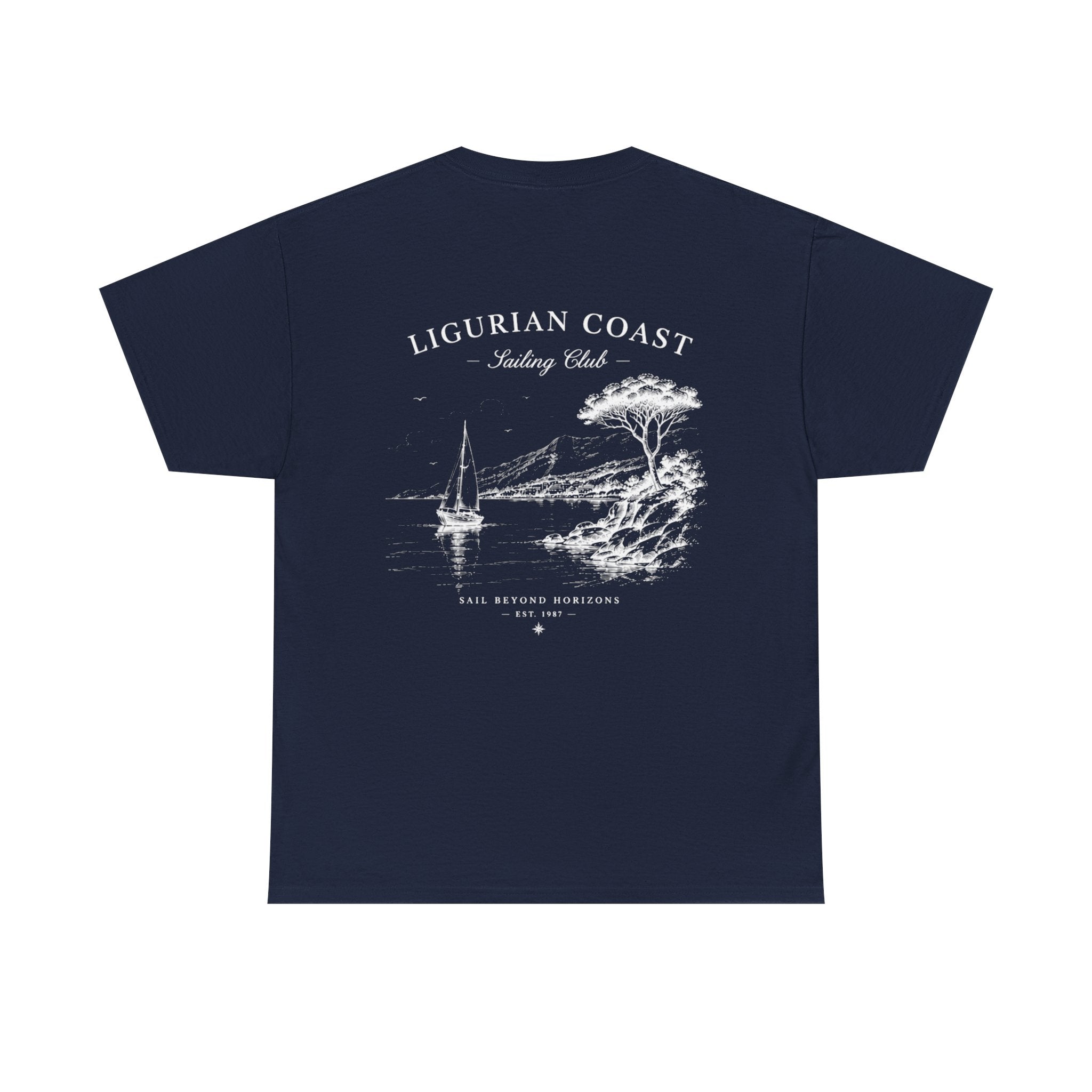 Ligurian Coast Sailing Club Tee — Nautical Sailboat Graphic T-Shirt