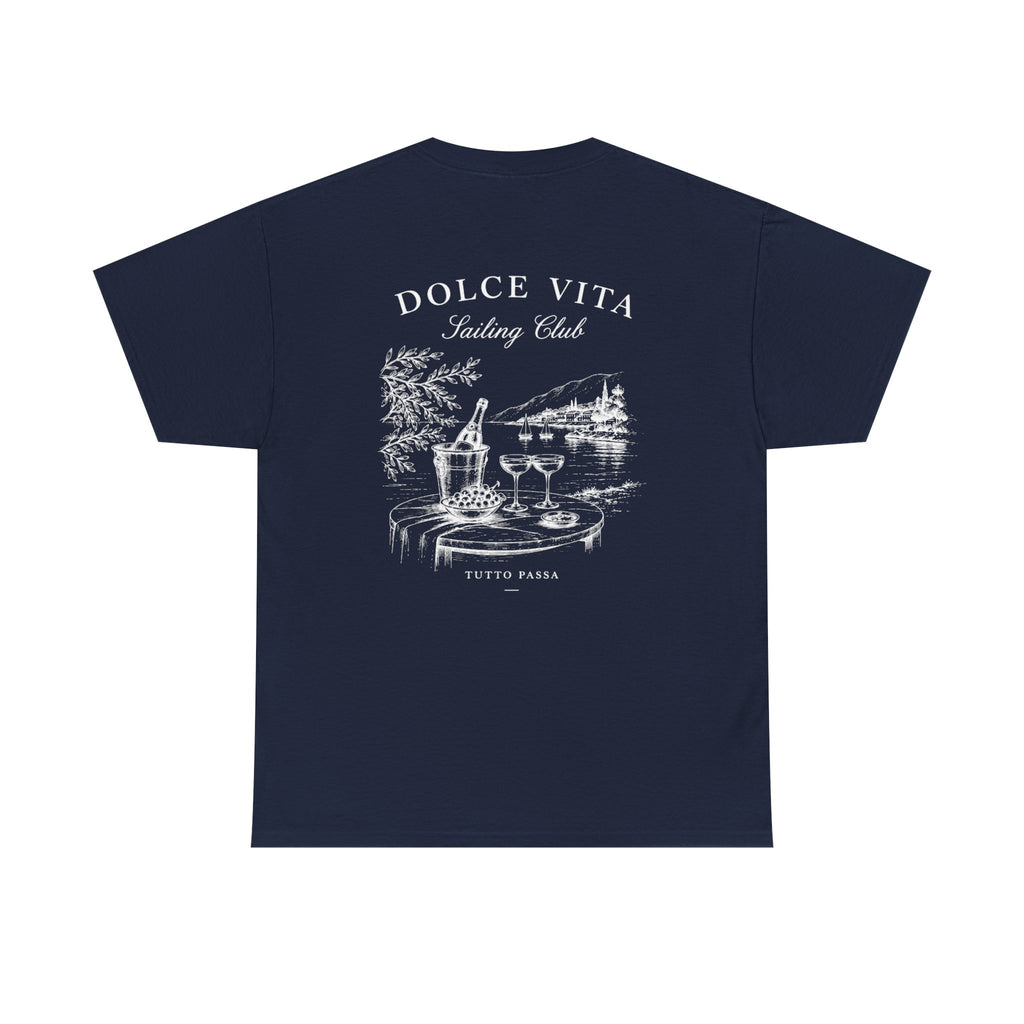 Dolce Vita Tee — Dolce Vita Sailing Club' Vintage Coastal Graphic T-Shirt