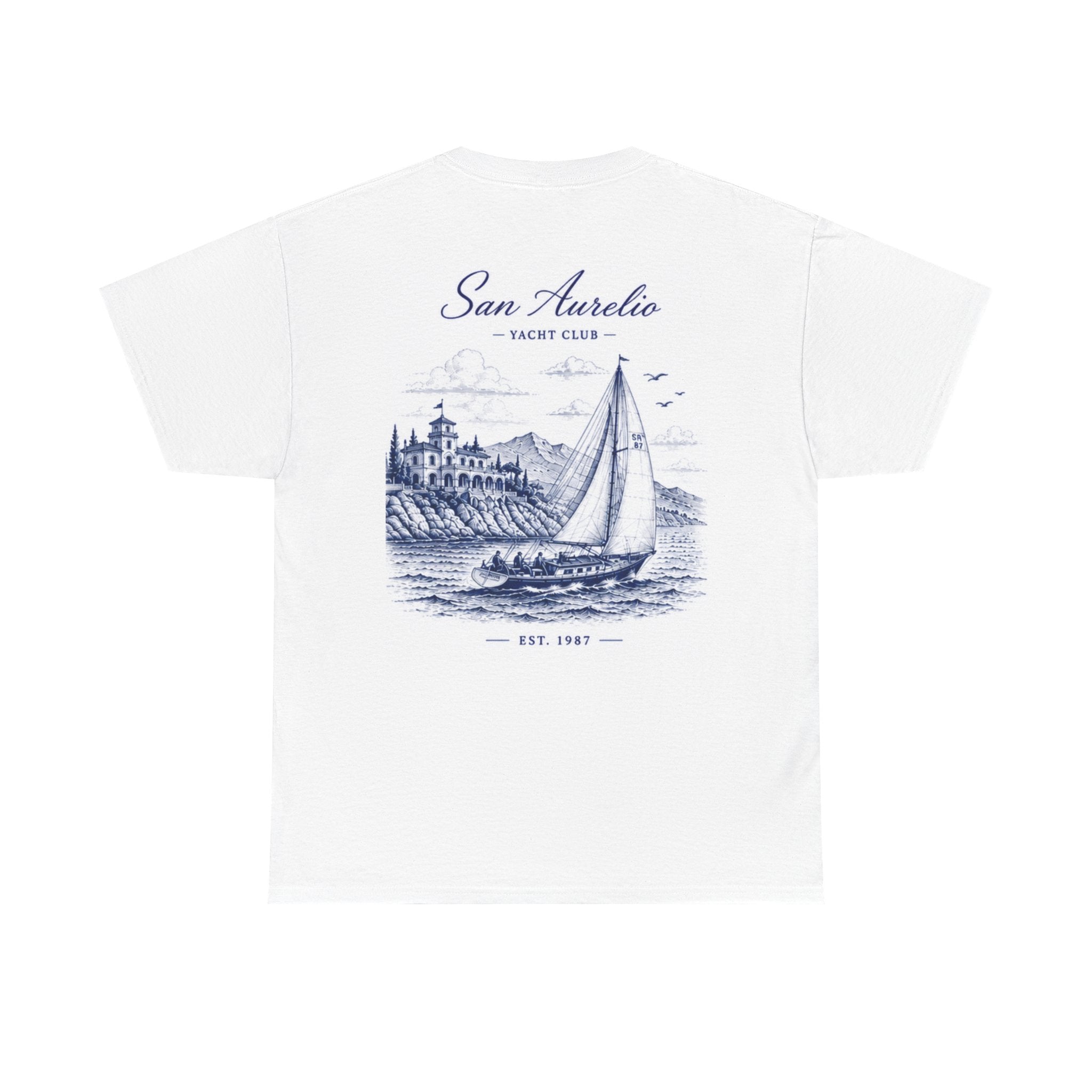 San Aurelio Yacht Club – Vintage Riviera Tee | Coastal Streetwear