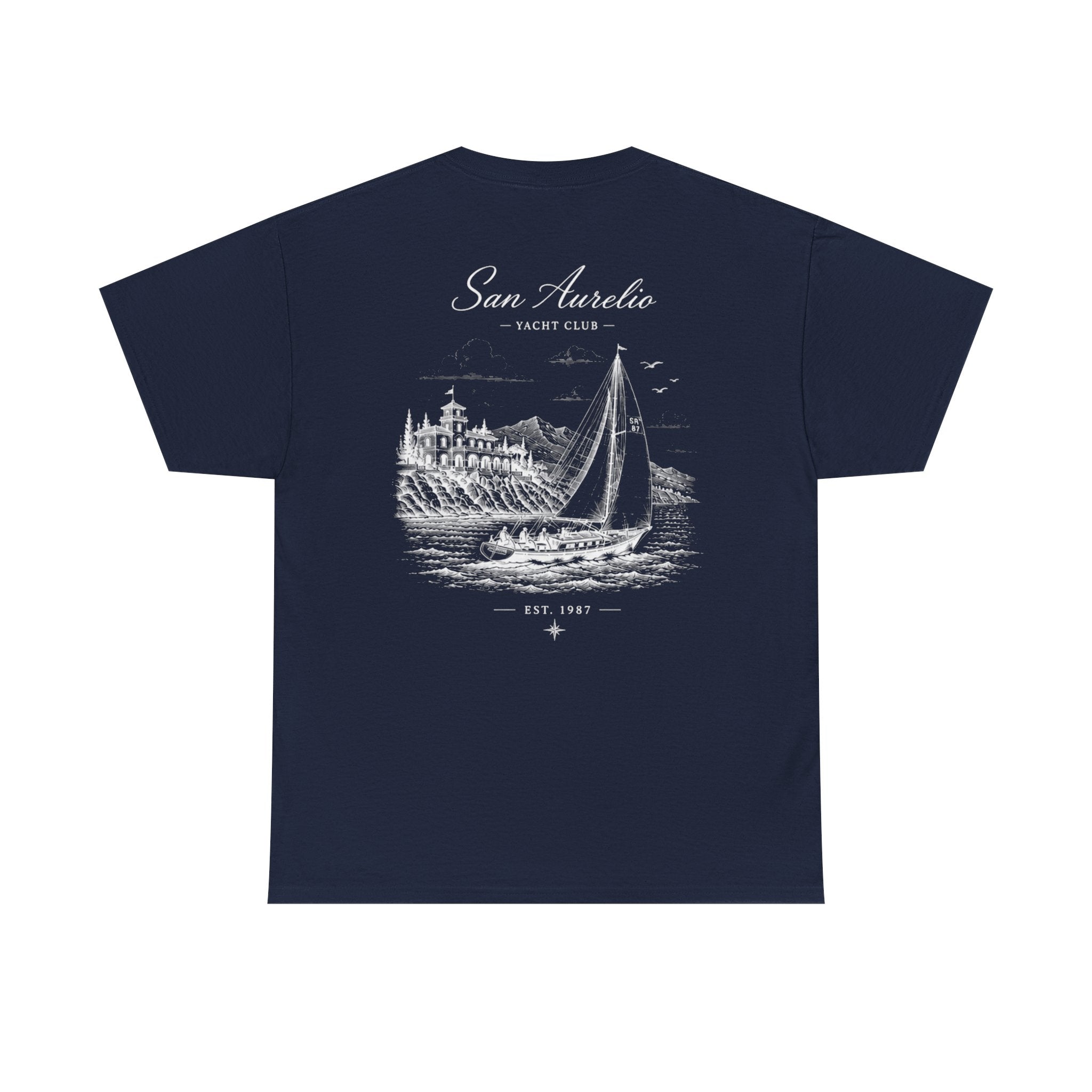San Aurelio Yacht Club – Vintage Riviera Tee | Coastal Streetwear