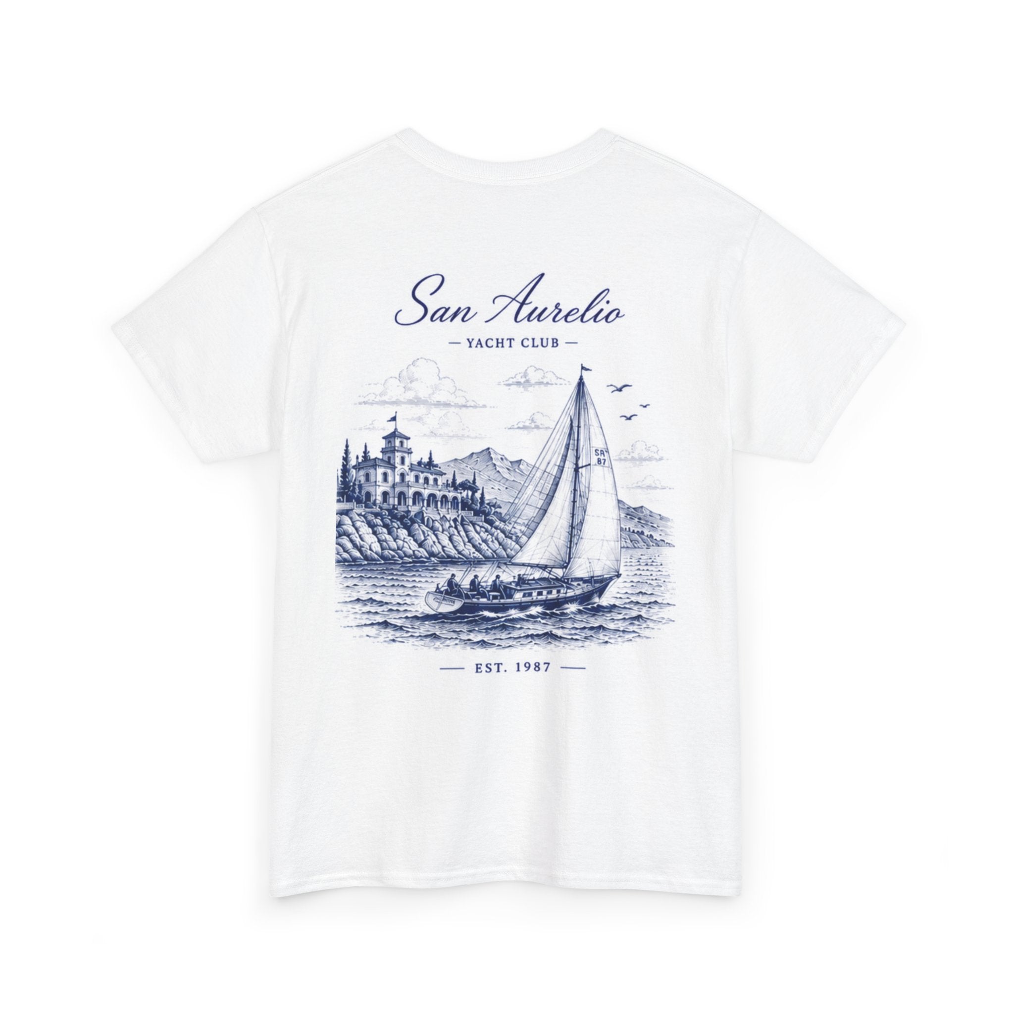 San Aurelio Yacht Club – Vintage Riviera Tee | Coastal Streetwear