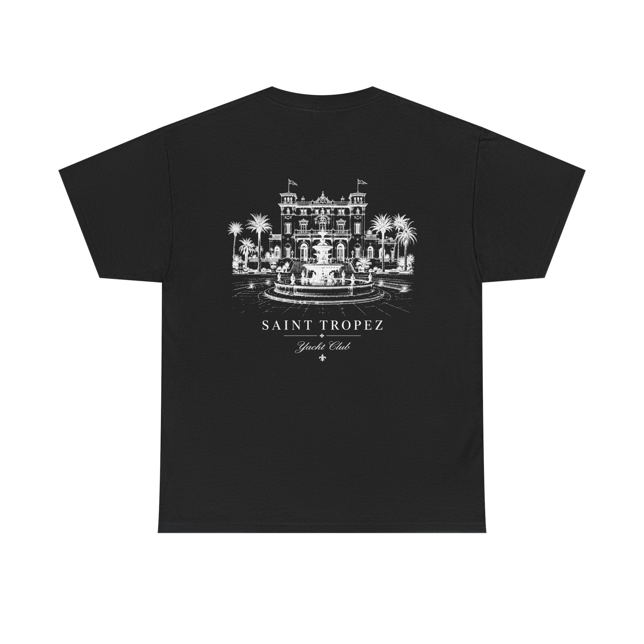 Resort Villa Tee — Vintage Palm Fountain Sketch T-Shirt